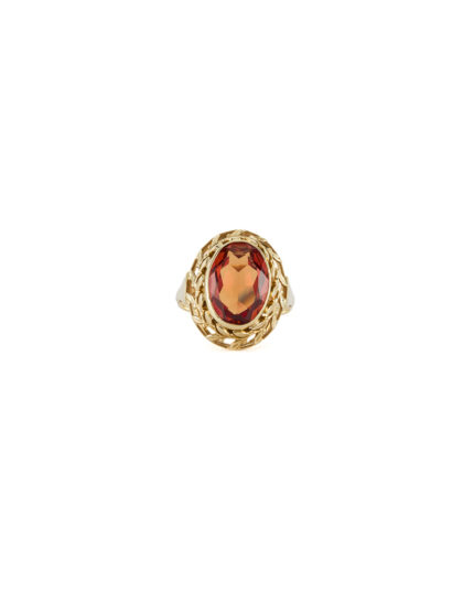 Inel vintage din aur de 14k cu topaz imperial