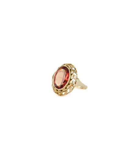 Inel vintage din aur de 14k cu topaz imperial