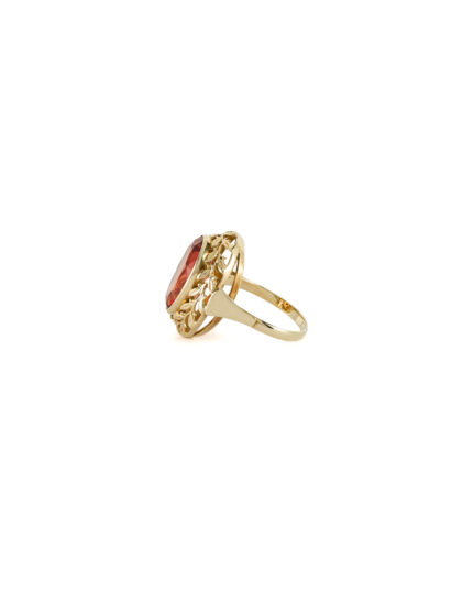 Inel vintage din aur de 14k cu topaz imperial