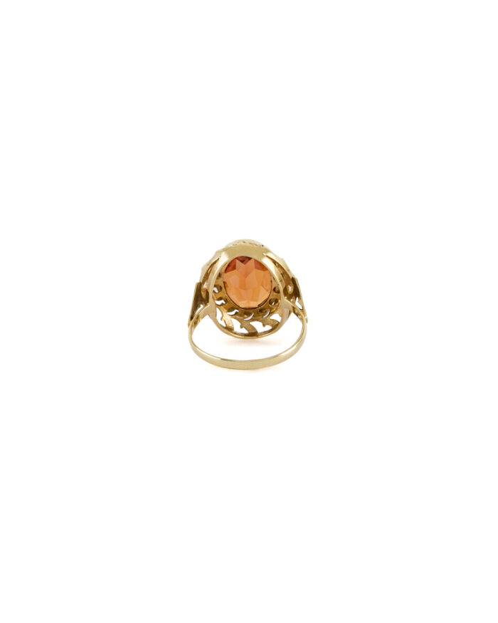 Inel vintage din aur de 14k cu topaz imperial