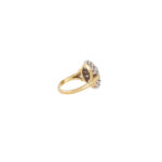 Inel vintage din aur de 18k cu safir si diamante naturale