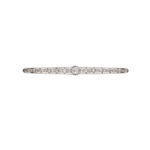 Brosa vintage din platina si aur de 18k cu diamante naturale