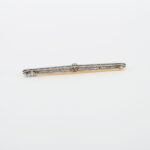 Brosa vintage din platina si aur de 18k cu diamante naturale