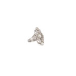 Inel autentic Art Deco din platina cu diamante naturale