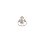 Inel autentic Art Deco din platina cu diamante naturale