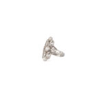 Inel autentic Art Deco din platina cu diamante naturale