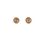 Cercei vintage din aur de 14k cu diamante naturale
