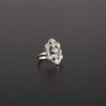 Inel autentic Art Deco din platina cu diamante naturale