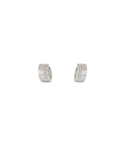 Cercei aur alb de 14k cu diamante naturale