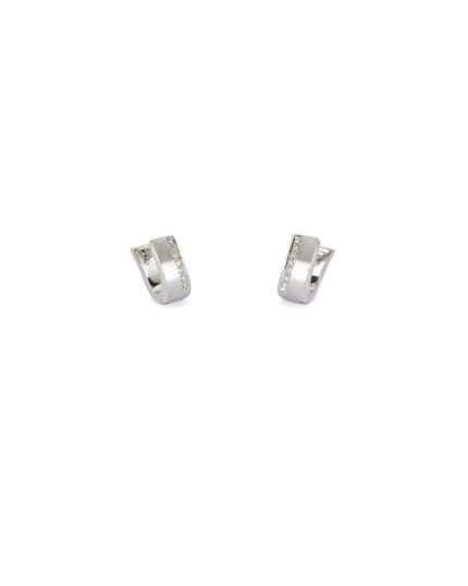 Cercei aur alb de 14k cu diamante naturale