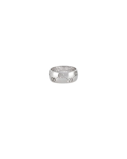 Inel original Gucci din aur alb de 18k