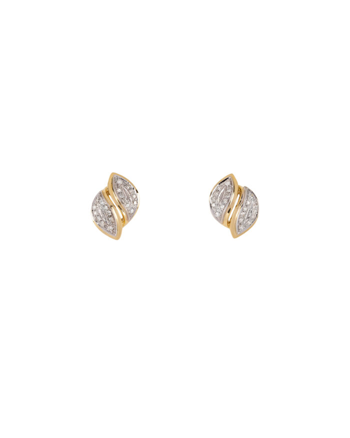 Cercei aur de 18k cu diamante naturale