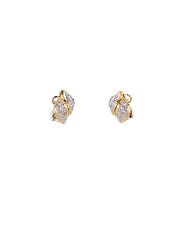 Cercei aur de 18k cu diamante naturale