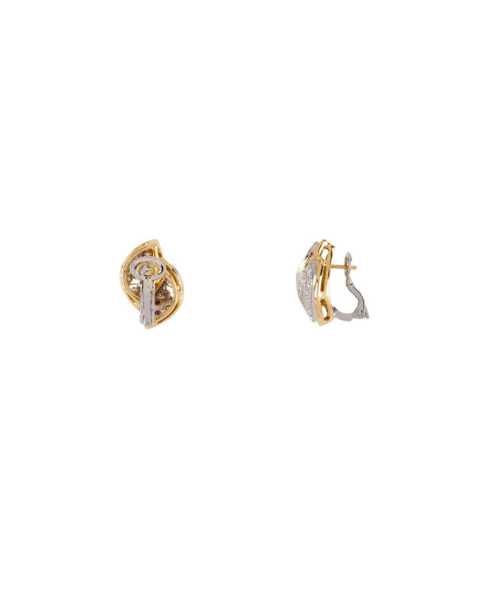 Cercei aur de 18k cu diamante naturale