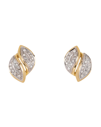 Cercei aur de 18k cu diamante naturale