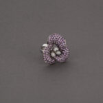 Set din aur alb de 18k cu safire si diamante naturale