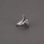 Set din aur alb de 18k cu safire si diamante naturale