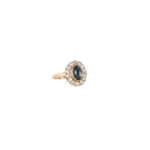 Inel din aur de 18k cu safir si diamante naturale