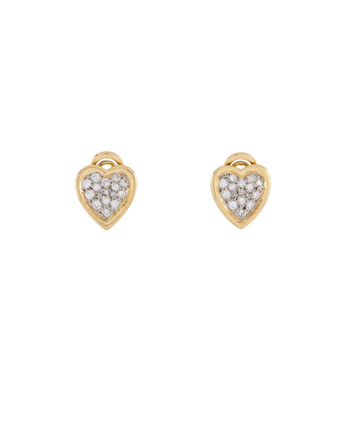 Cercei aur de 18k cu diamante naturale