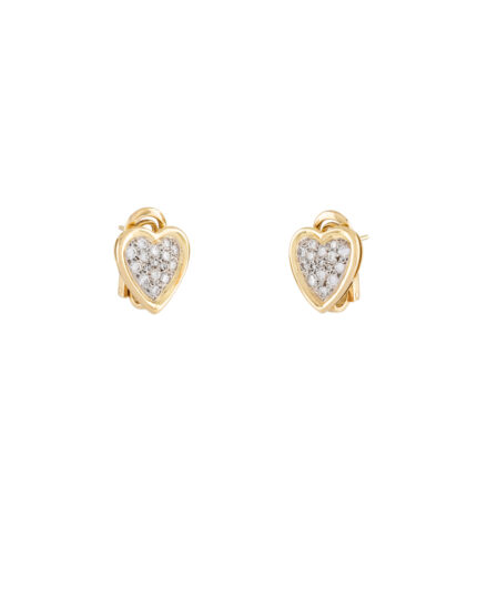 Cercei aur de 18k cu diamante naturale