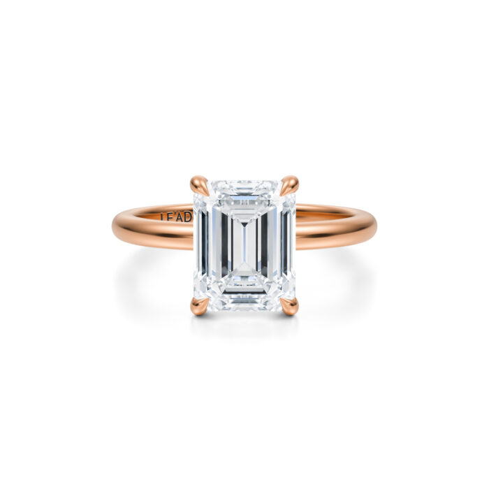 Inel de logodna Emerald cut diamond de 1ct din aur