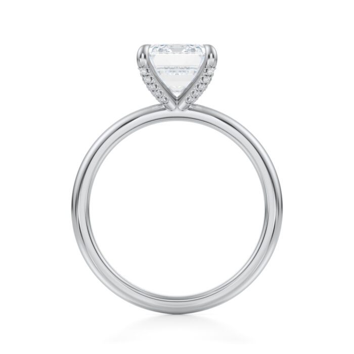 Inel de logodna Emerald cut diamond de 1ct din aur