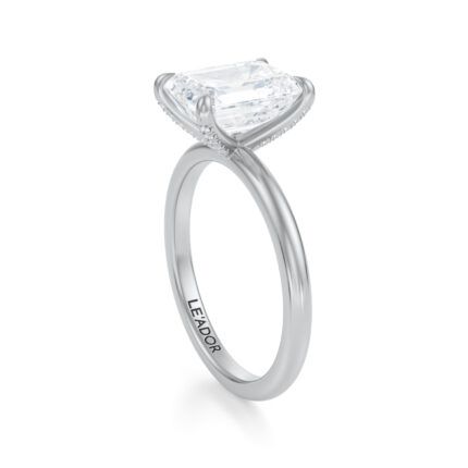 Inel de logodna Emerald cut diamond de 1ct din aur