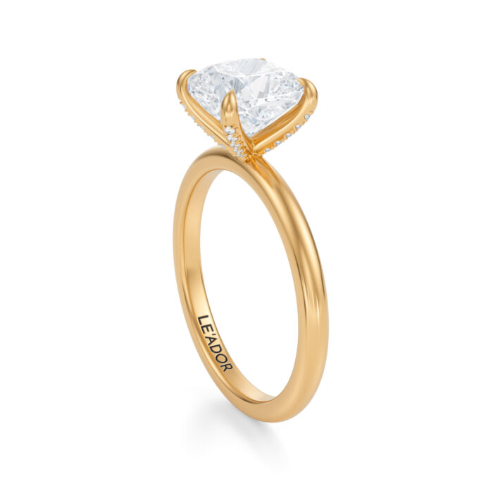 Inel de logodna Cushion cut diamond de 1ct din aur