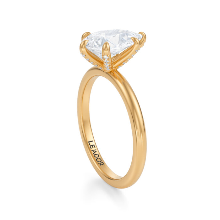 Inel de logodna Pear diamond de 1ct din aur