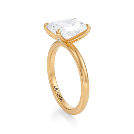 Inel de logodna Radiant diamond de 1ct din aur