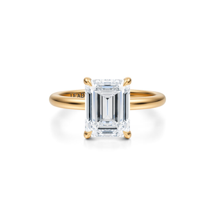 Inel de logodna Emerald cut diamond de 1ct din aur