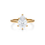 Inel de logodna Pear diamond de 1ct din aur