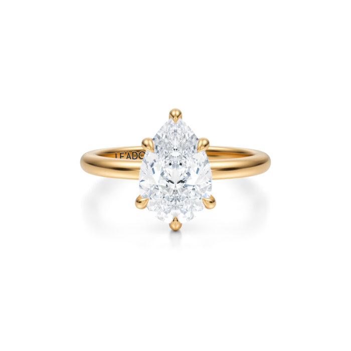 Inel de logodna Pear diamond de 1ct din aur