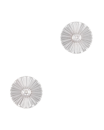 Cercei margarete din aur alb de 14k cu diamante naturale, cercei stud, cercei aur alb dama