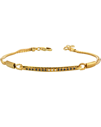 Bratara pentru barbati din aur 18K cu diamante si safire, bratara barbati aur, bratari cu pietre pretioase